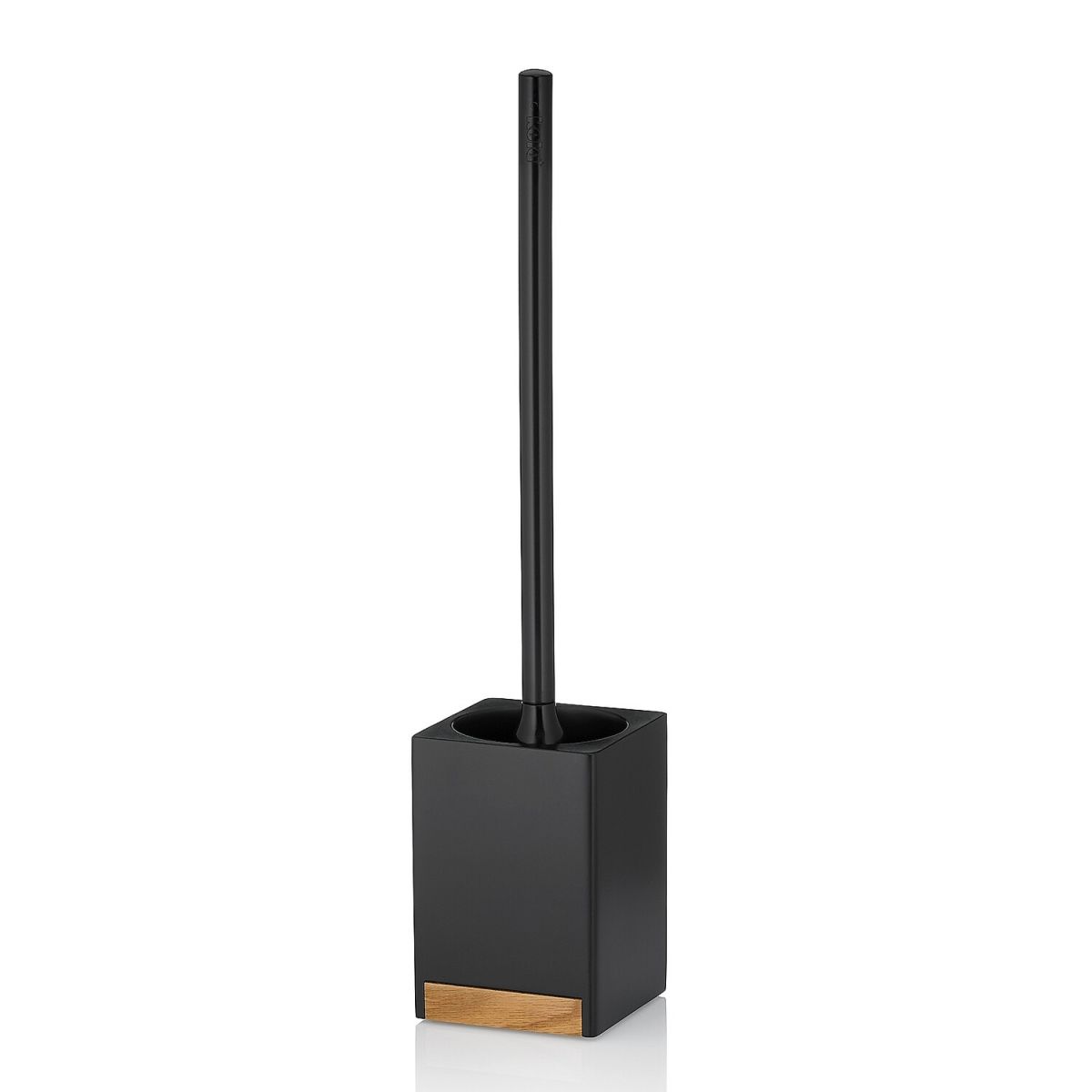 kela Wc-Garnitur Cube Polyresin 9.5x9.5x45.5 cm (LxBxH); schwarz