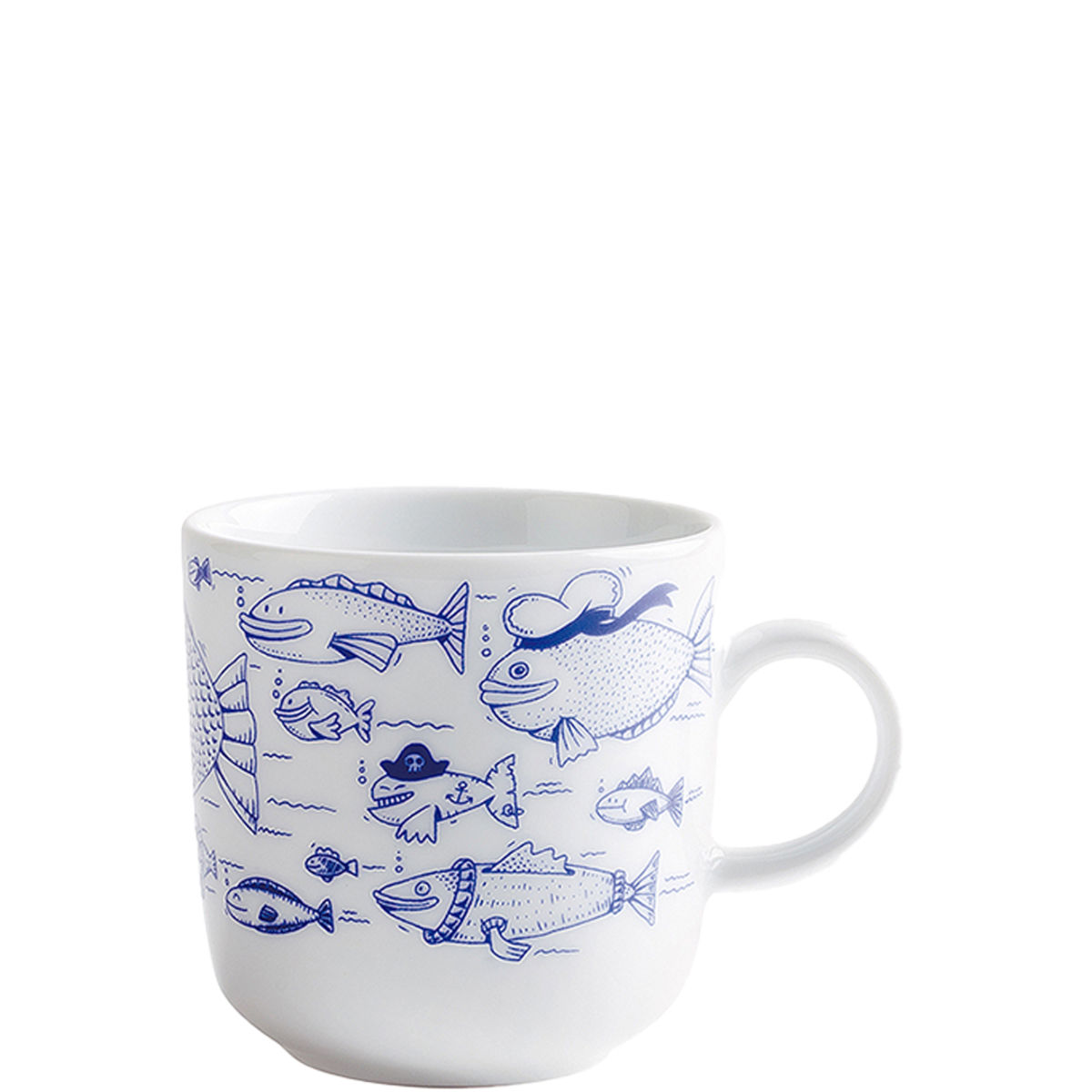 Kahla Kaffeebecher Ahoi Marie Fische 8.8x8.9 cm (ØxH); blau; 6 Stück / Pack
