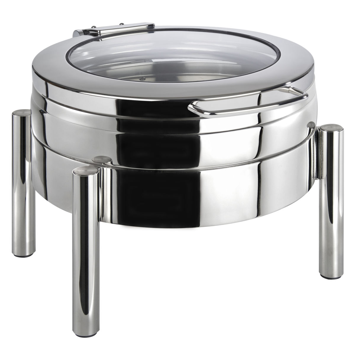APS Chafing Dish PREMIUM, rund 6 l, 45x54x34 cm (BxTxH); silber; rechteckig