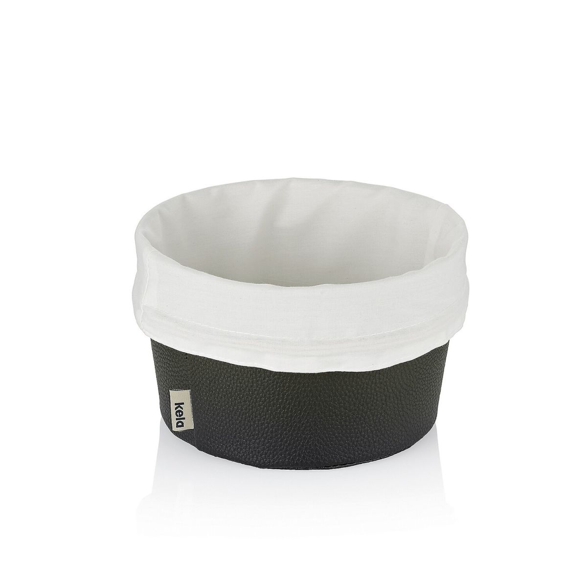 kela Brotkorb Grana PU-Leder 19x11 cm (ØxH); schwarz; rund