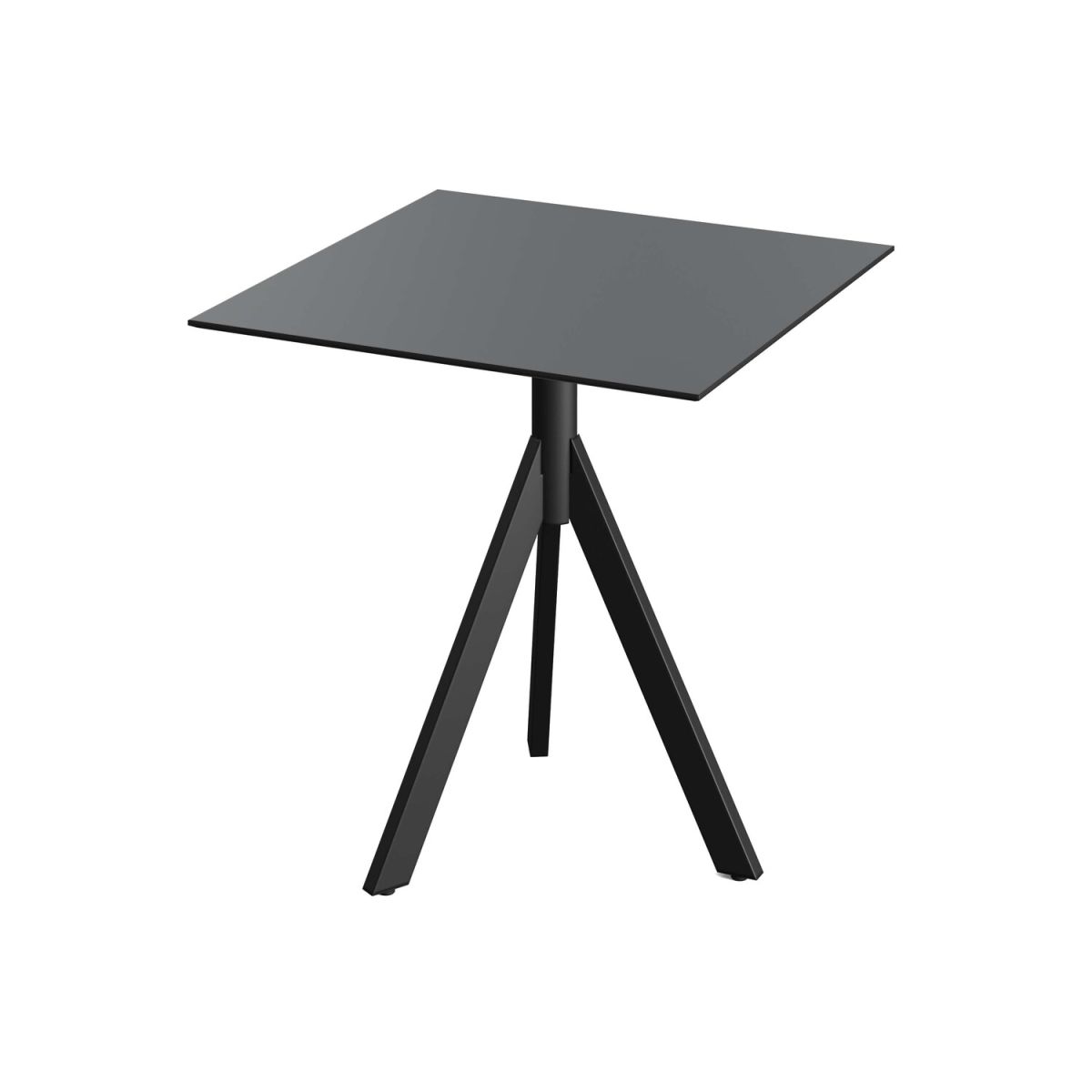 Feros Infinity Tripod Terrassentisch frame + HPL 70x70 cm 70x70x74 cm (LxBxH); schwarz; quadratisch