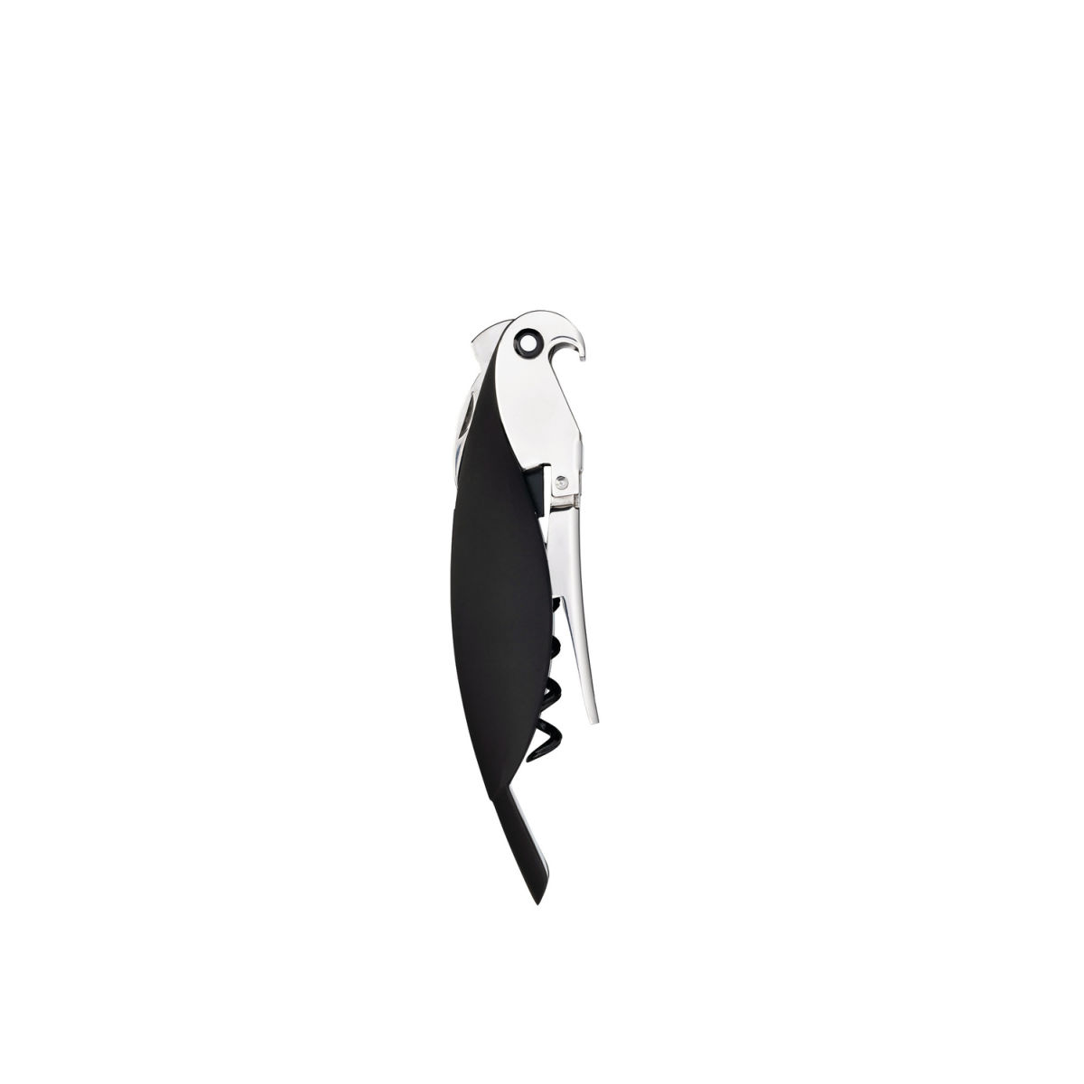 Alessi Parrot Sommelier-Korkenzieher; 2.5x13 cm (BxH); schwarz