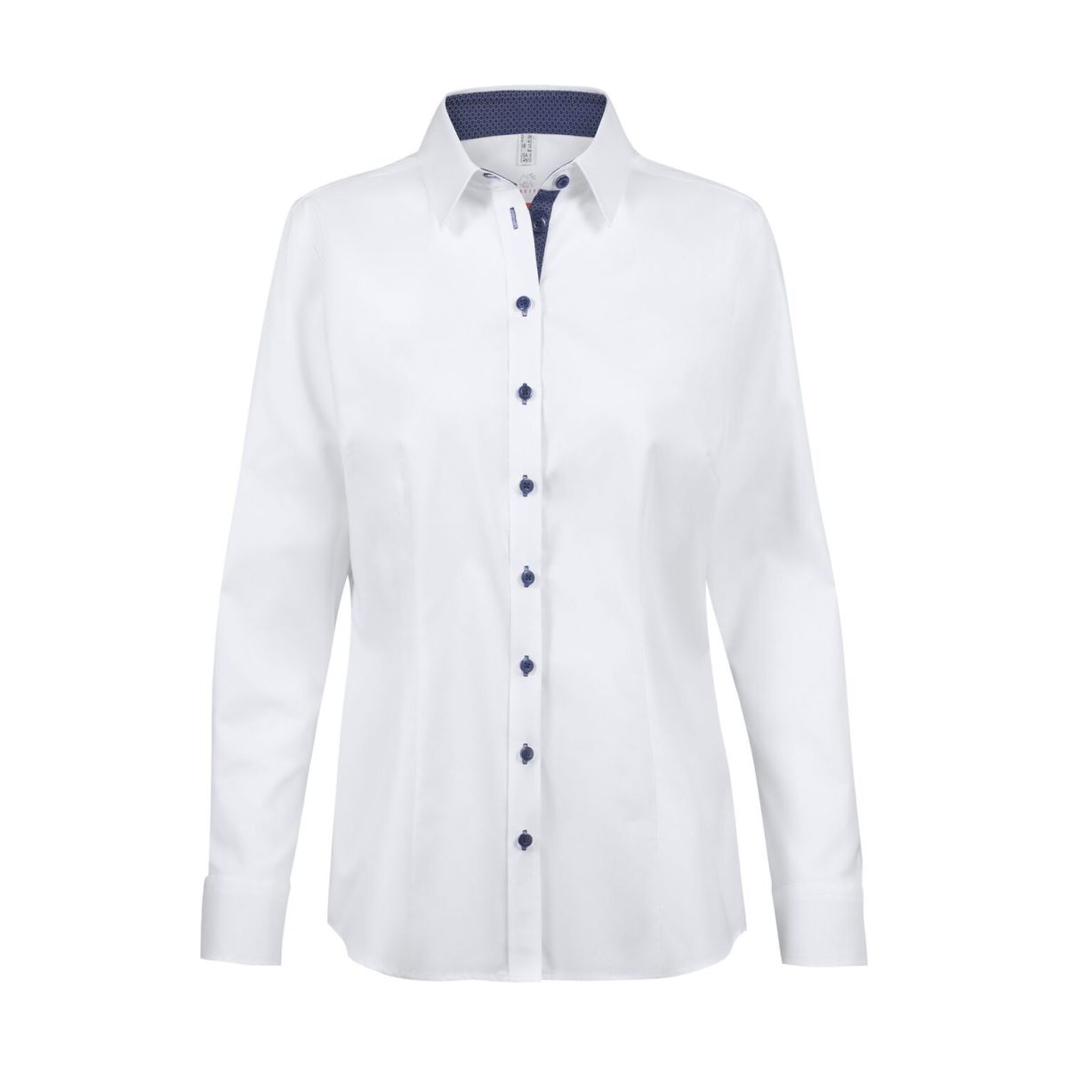 GREIFF Damen-Bluse 1/1 RF Modern 37.5 Kleidergröße 32; weiß/blau
