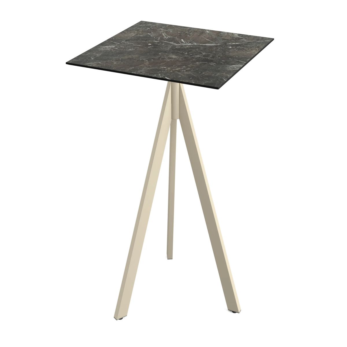 Feros Infinity Tripod Stehtisch frame + HPL 70x70 cm 70x70x110 cm (LxBxH); sand/mehrfarbig; quadratisch