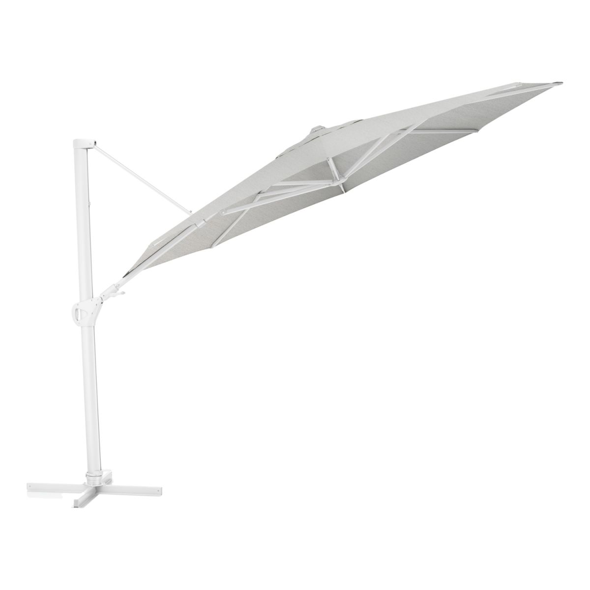 KETTLER Schirm UPF 50+ EASY SWING , mit PU-Beschichtung 350x350x350x260 cm (LxBxØxH); weiß; rund; 3 Stück / Pack