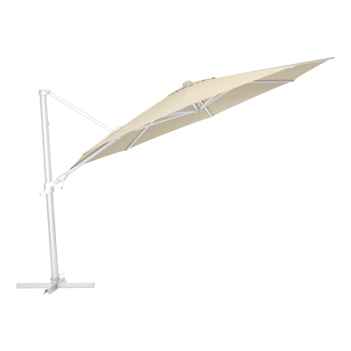 KETTLER Schirm UPF 50+ EASY FLEX , mit PU-Beschichtung 350x350x350x260 cm (LxBxØxH); weiß; rund; 3 Stück / Pack
