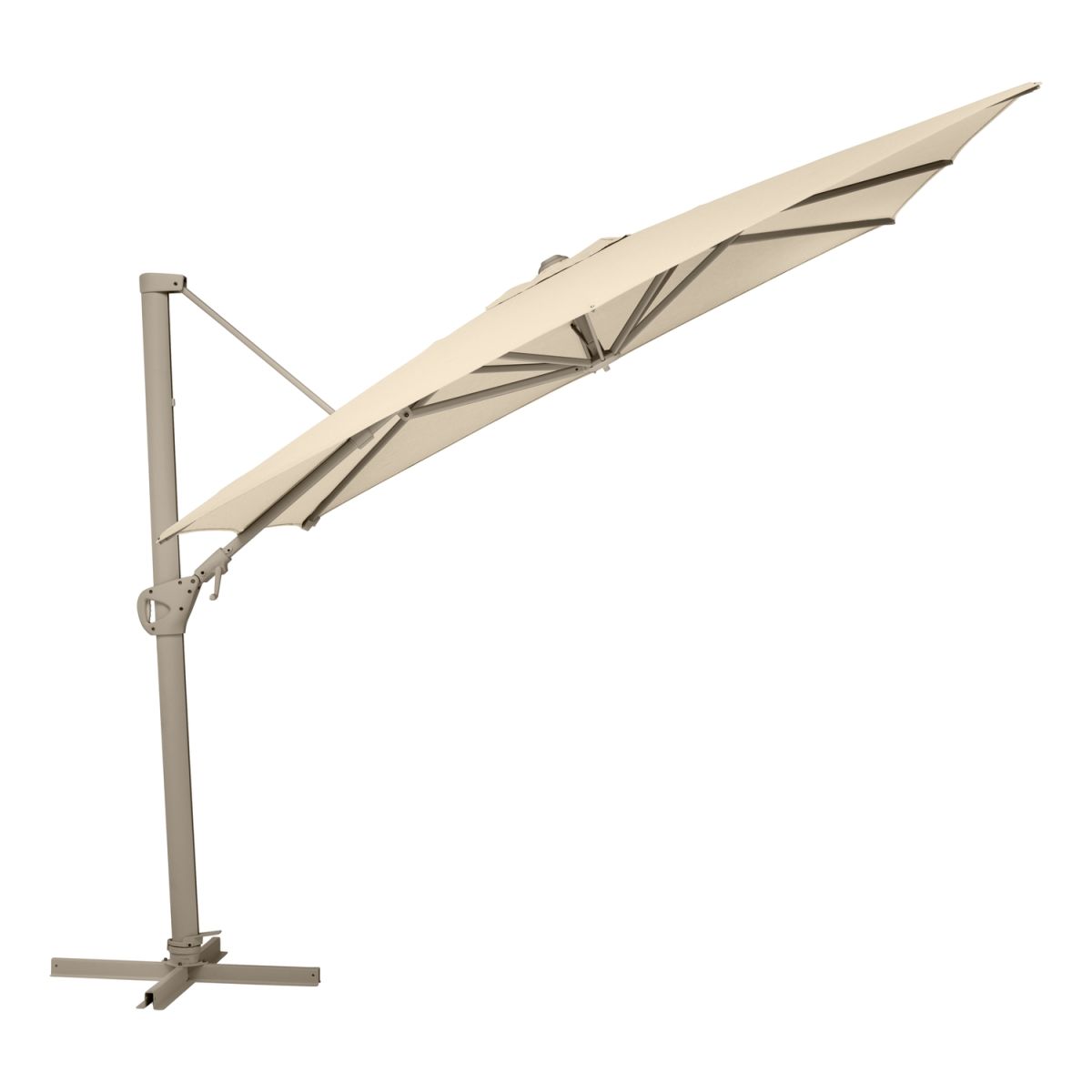KETTLER Ampelschirm EASY SWING LX; 300x300x260 cm (LxBxH); taupe; quadratisch; 3 Stück / Pack