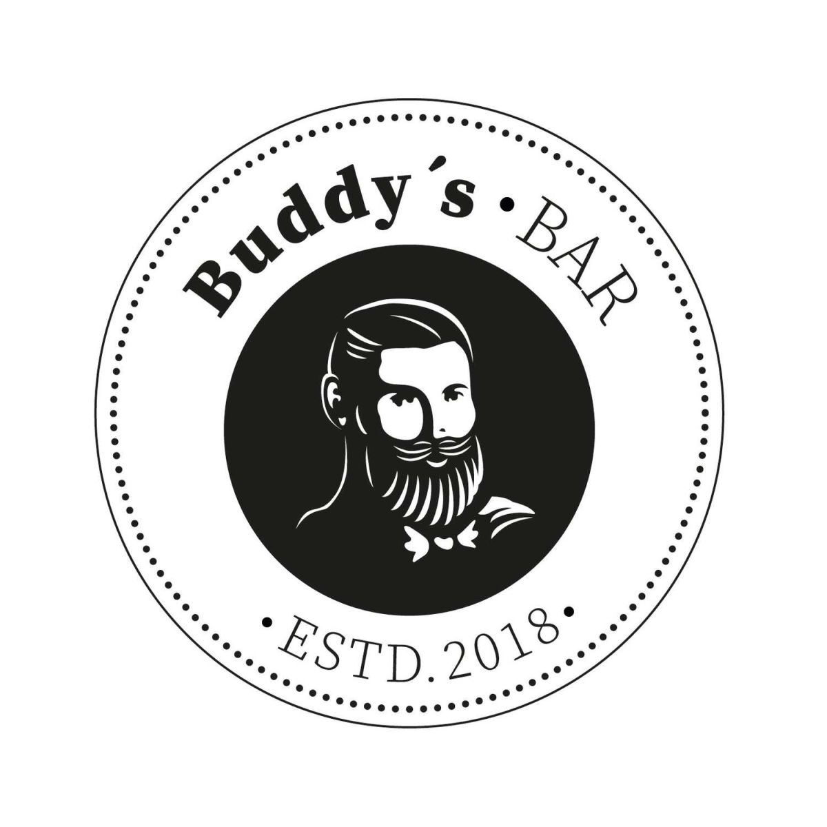 Buddy’s Bar Tamper mit Matte; 5.3x5.3x8 cm (LxBxH); silber/schwarz