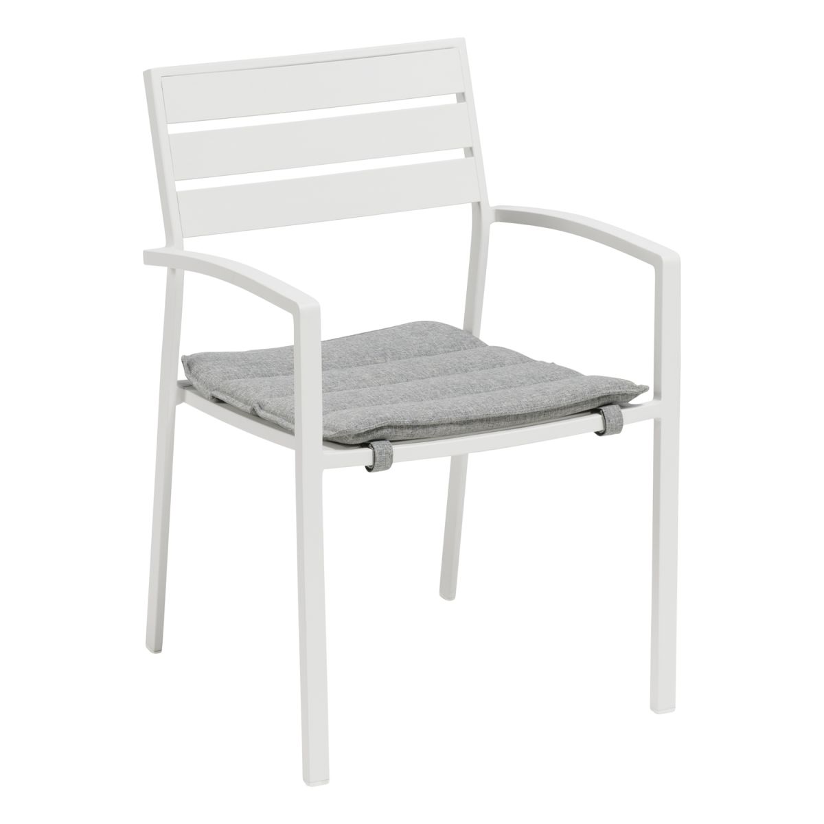 KETTLER Stapelsessel mit Auflage ROUEN 57x59.5x86 cm (BxTxH); weiß; 4 Stück / Pack