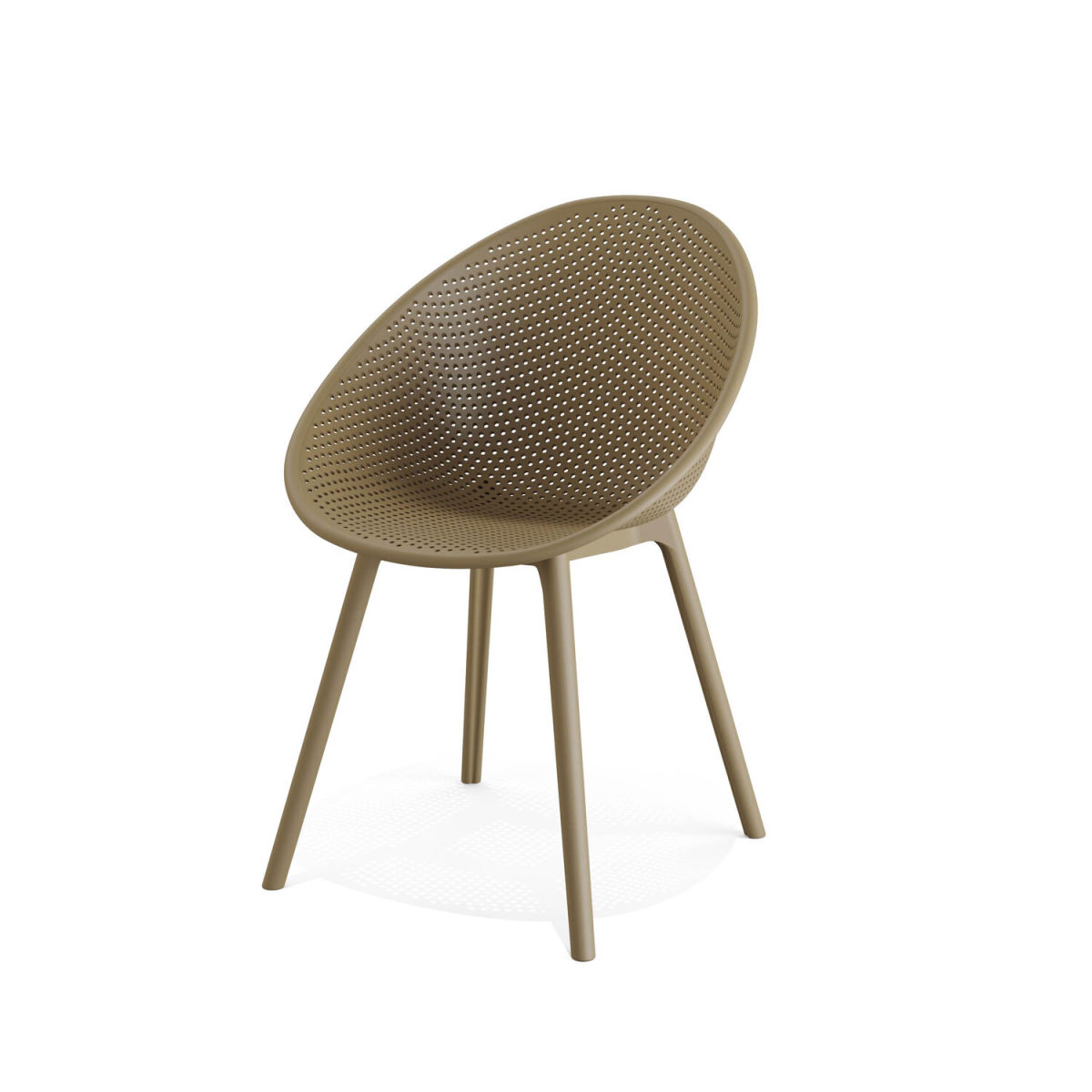 Sedia a guscio Qosy senza braccioli Barths; 59x59x83 cm (LxPxH); sabbia; 2 pz. / Pacco
