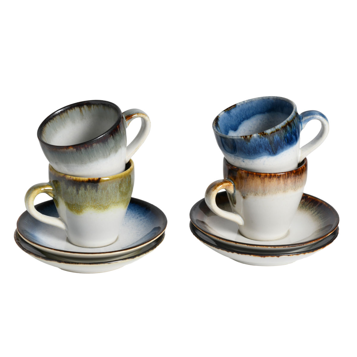 CreaTable Cascade - Espresso-Set 8-tlg mehrfarbig
