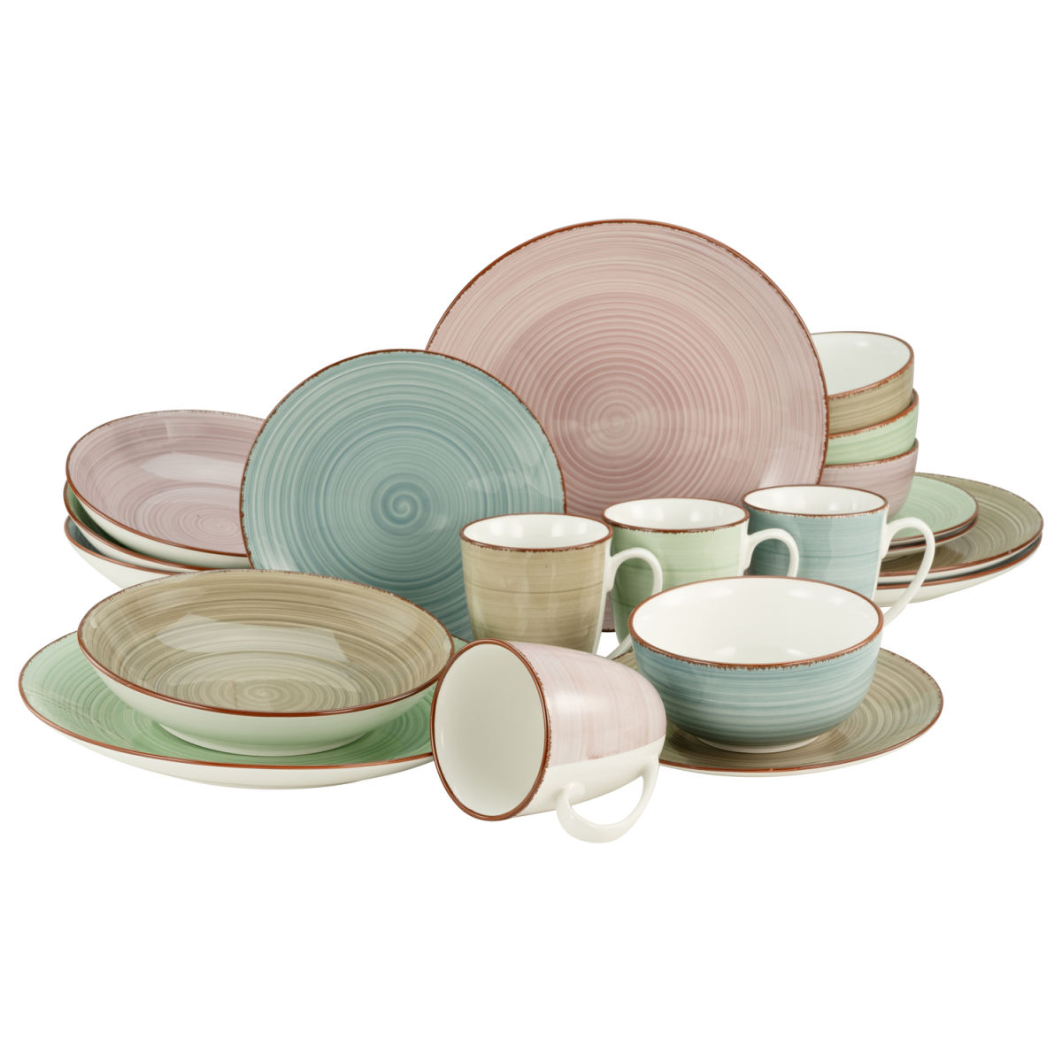 Samba - Servizio combinato da 20 pezzi CreaTable; multicolore