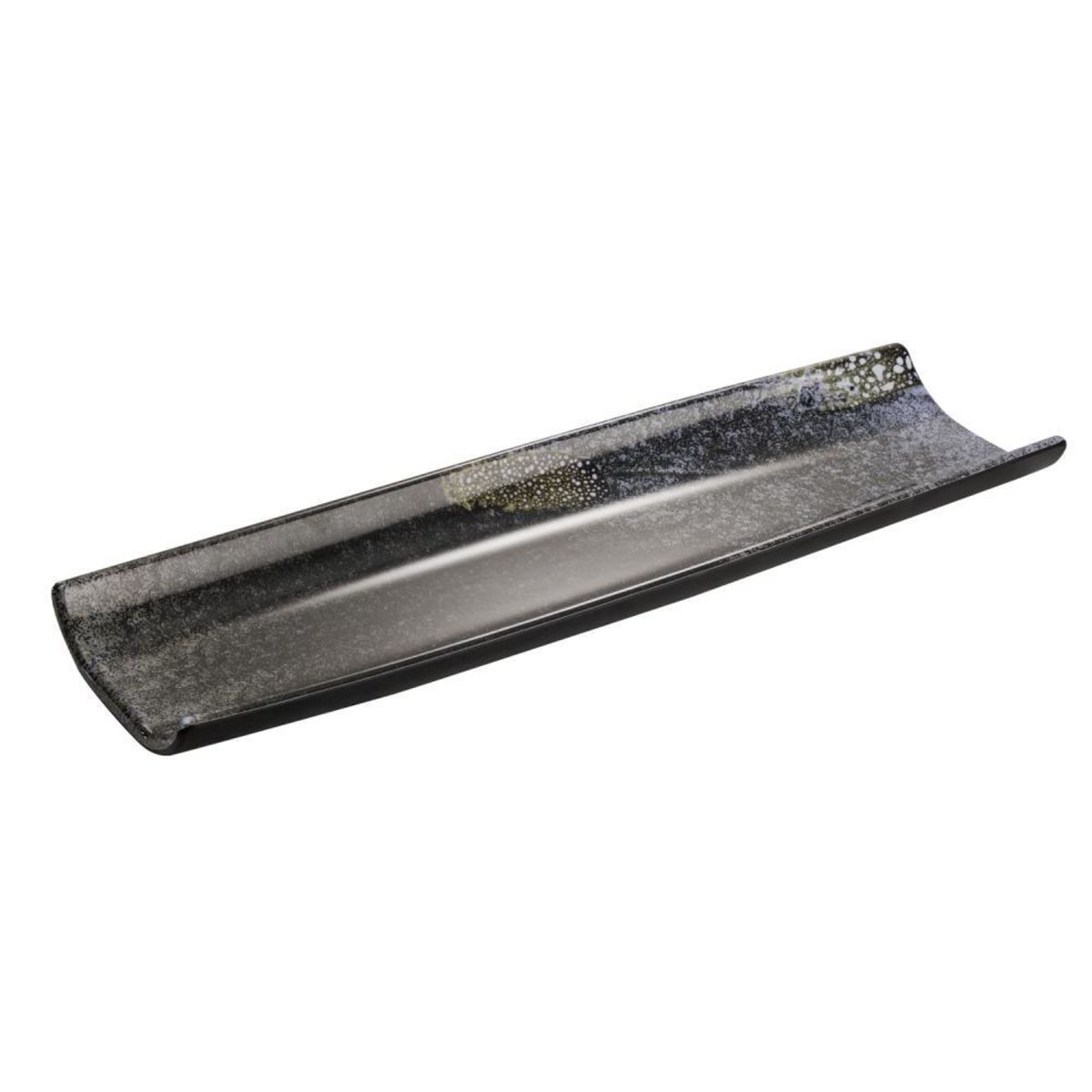 APS Tablett / Sushiboard -UMI-; 41x13x3 cm (LxBxH); schwarz; organisch