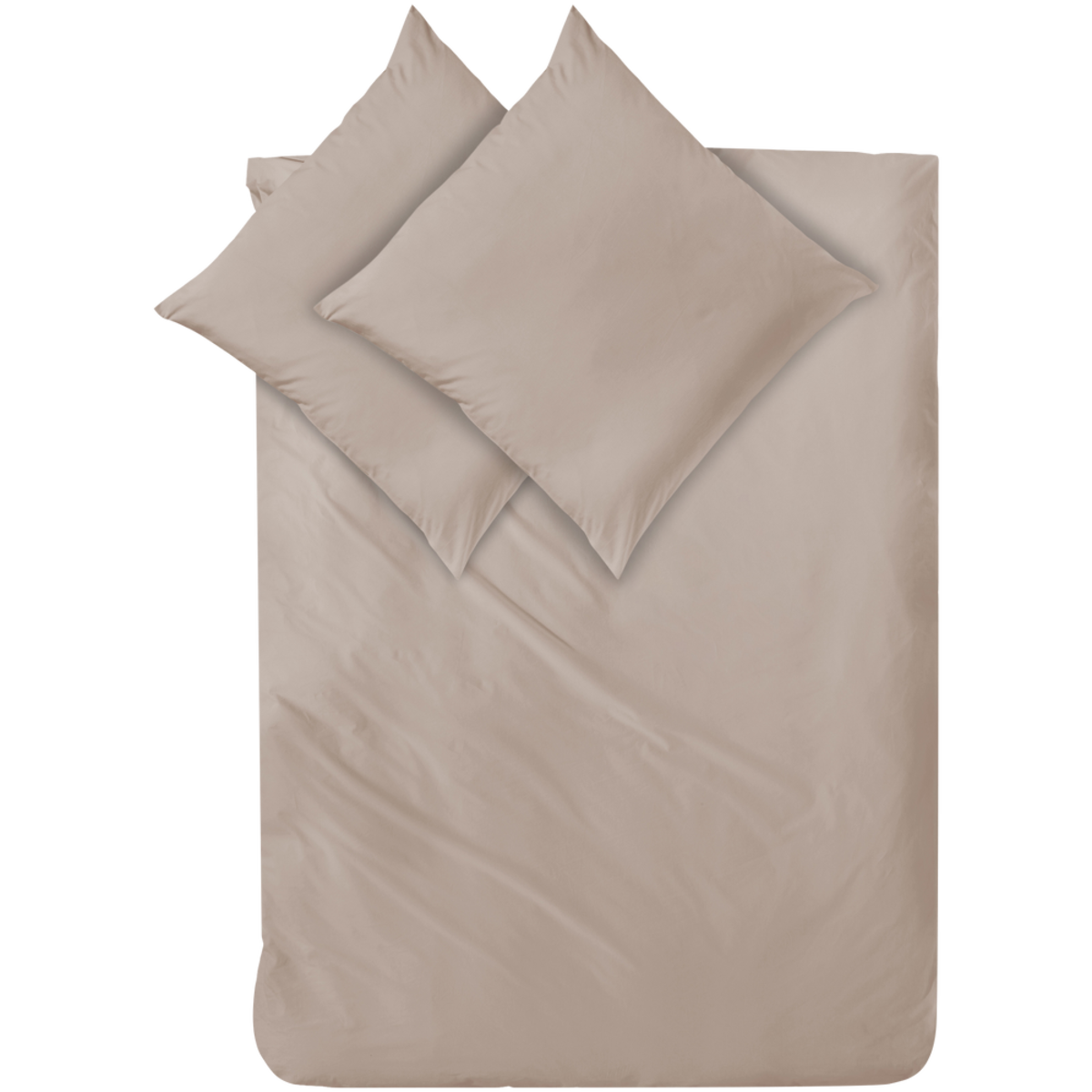 Decoper Decoper ® Mako-Satin Bettwäsche-Set aus 100% Baumwolle 200x200 cm (BxL), 80x80 cm (LxB); taupe
