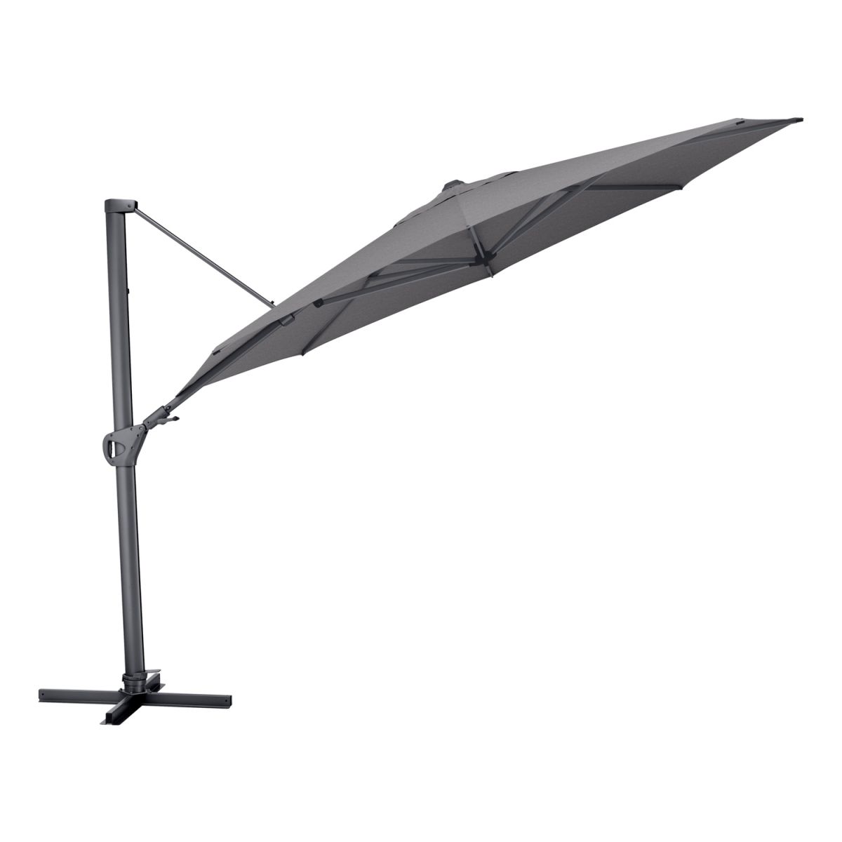 KETTLER Ampelschirm rund EASY SWING LX; 350x350x260 cm (LxBxH); anthrazit; Gestell anthrazit; rund; 3 Stück / Pack