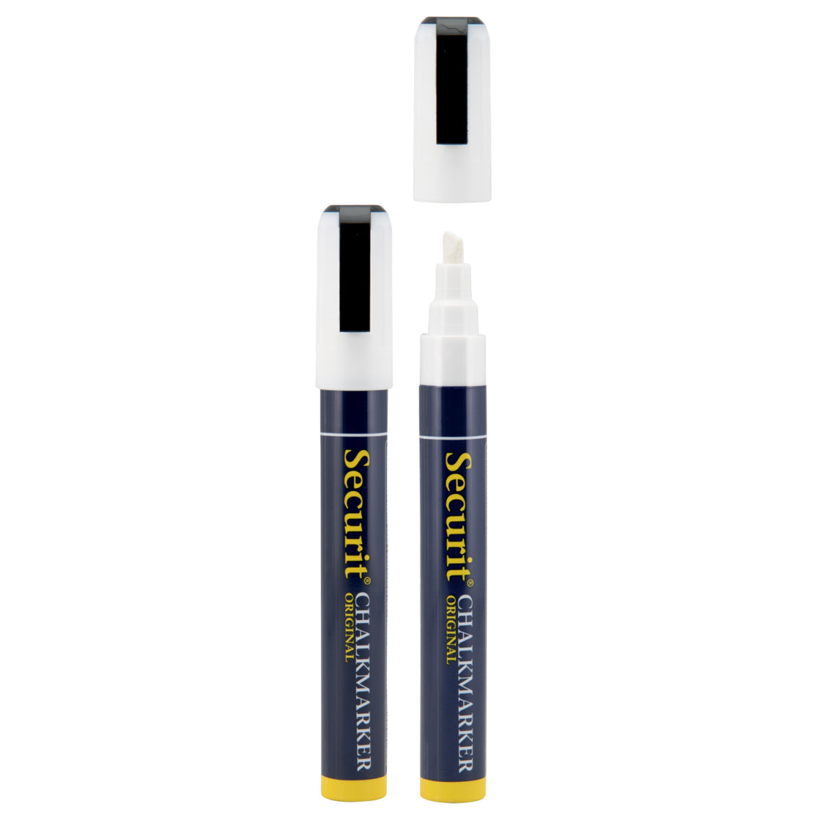 Set di 2 pennarelli a gesso liquido Punta smussata 2-6mm Securit; 2 cm (L), lunghezza carattere 20 mm; bianco