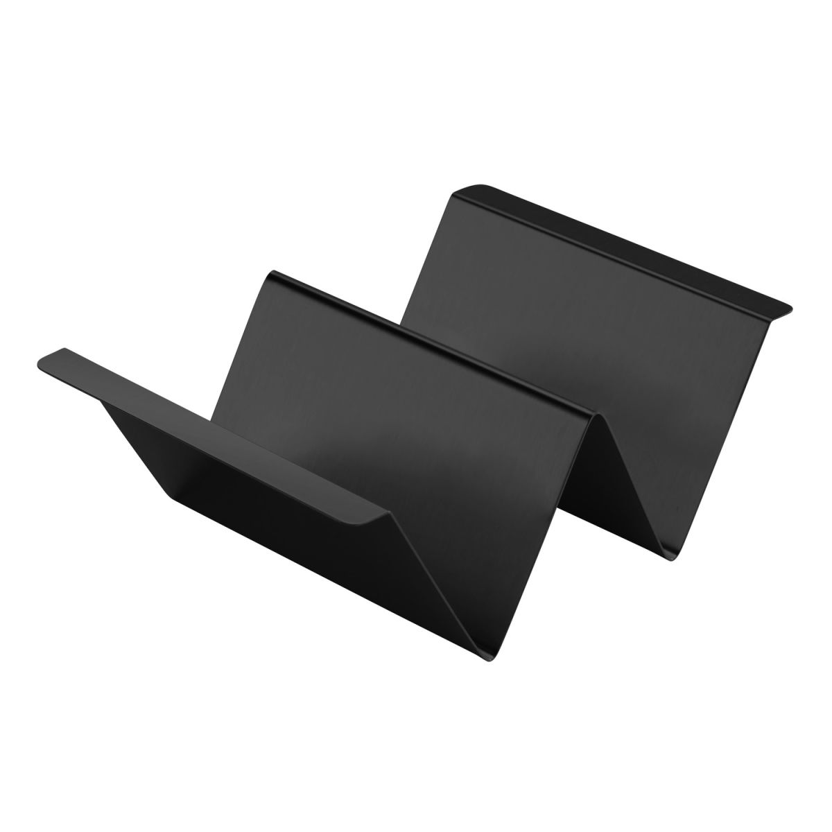 Porta tacos in metallo, due scomparti Stalgast; 15x5 cm (LxH); nero; rettangolare