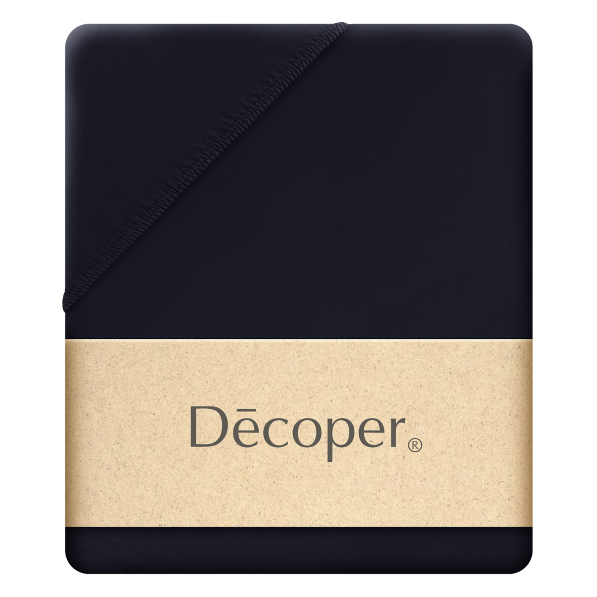 Decoper Decoper ® Mako-Feinjersey Spannbettlaken aus 100% Baumwolle 90-100x200 cm (BxL); schwarz