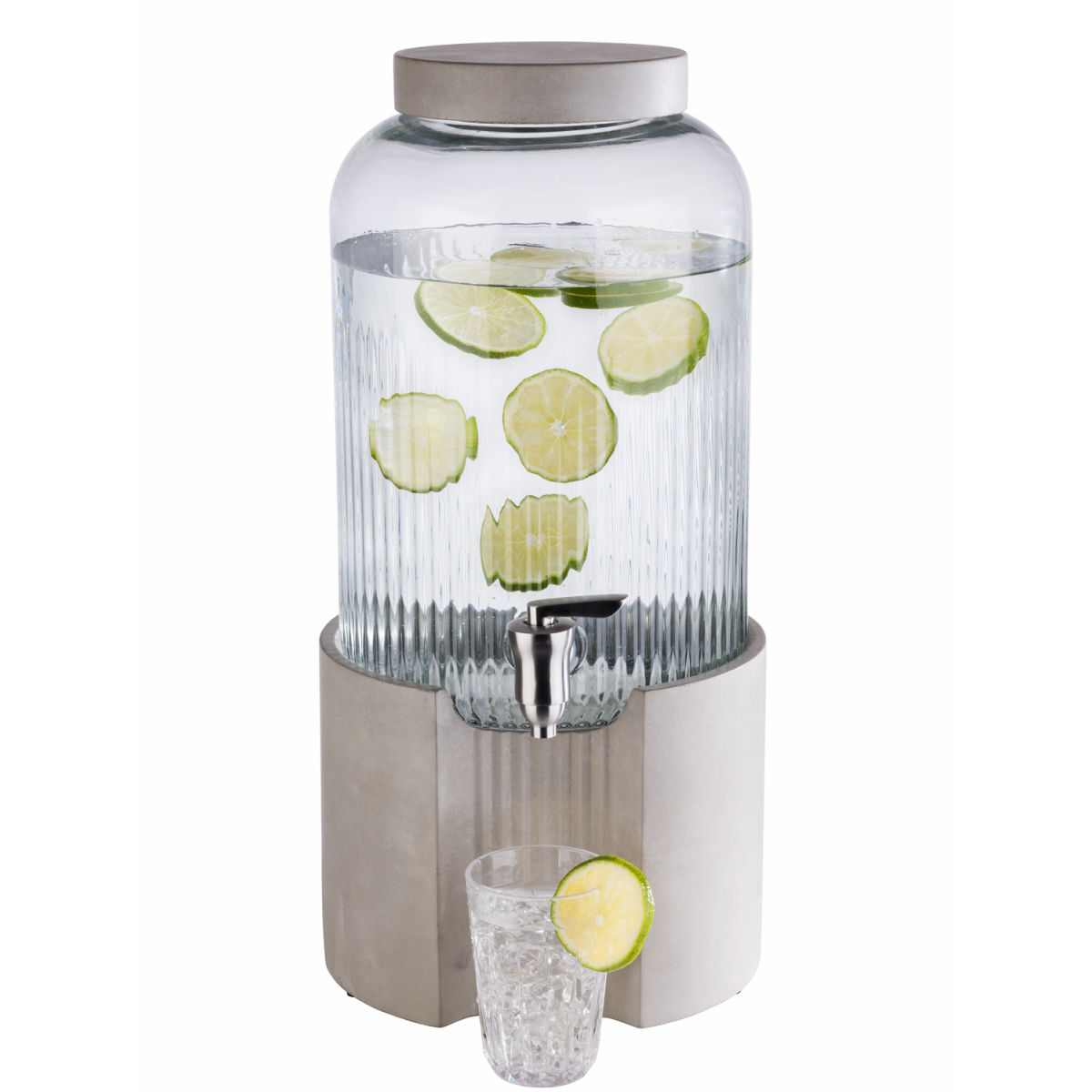 APS Getränkespender ELEMENT; 7000 ml, 22x45 cm (ØxH); grau/transparent