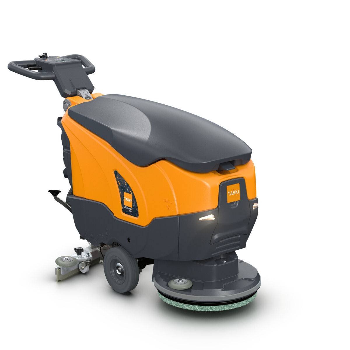 Diversey ULTIMAXX 900 SD43 BMS 13A Li-Ready, Next-Gen Scheuersaugmaschine, antriebslos, 20L Tank und 43cm Einzelscheibe orange/grau