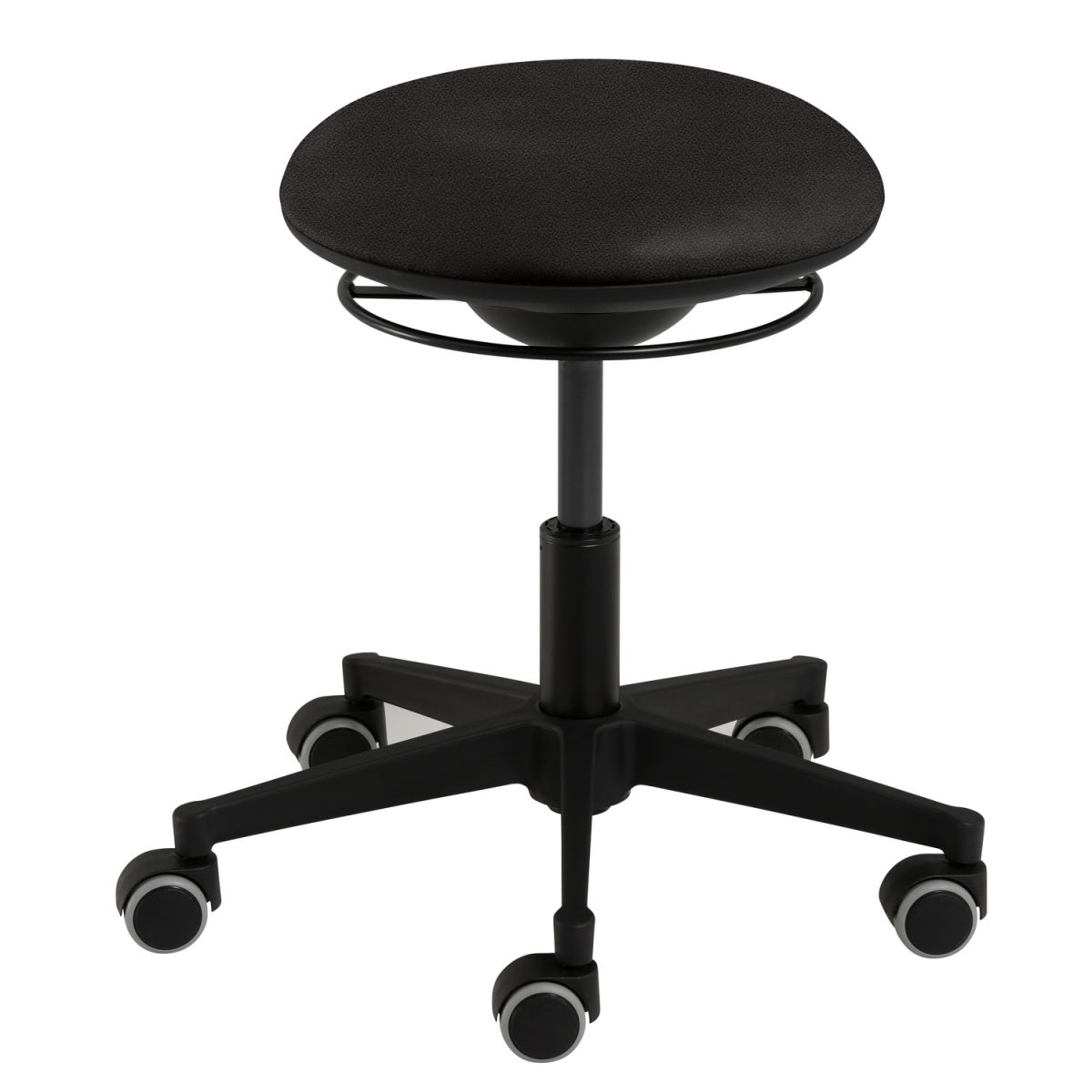 Mayer Sitzmöbel Bürohocker Fitnesshocker 3D-Sitzmechanik, höhenverstellbar, Stoff 49x45x49 cm (BxHxT); Sitz schwarz, Gestell schwarz