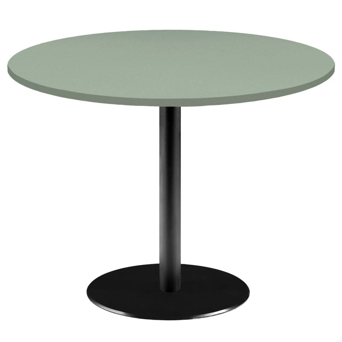 Tavolo Roma XL rotondo - laminato legno & tinta unita RestooTab; 75x120 cm (HxØ); verde chiaro; rotonda