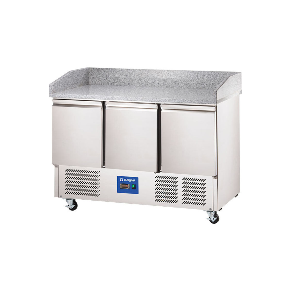 Stalgast Edelstahl Pizzatisch, 3-türig, GN 1/1, Serie Starline 140x112x70 cm (BxHxT); silber