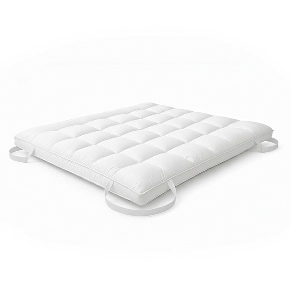 The White Stone Topper 1000, Memory Foam 9 Zonen, mit Eckgummis,; 140-140x200-200 cm (BxL); weiß