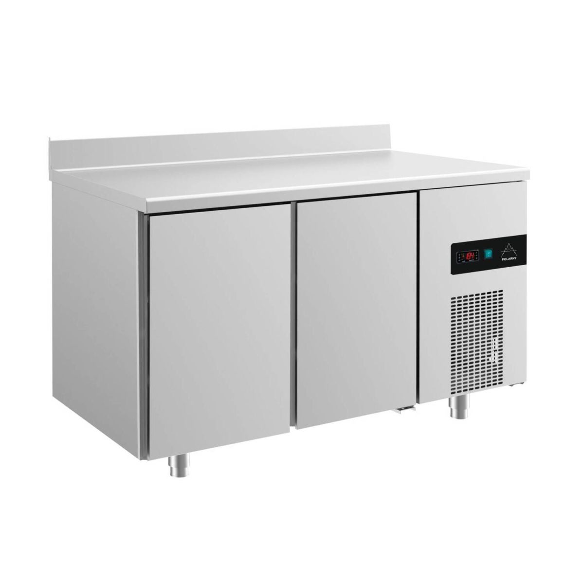 A&S Polarny Kühltisch -2 bis +8°C 1400x700x850mm mit 2 Türen u. Aufkantung 140x85x70 cm (BxHxT); silber