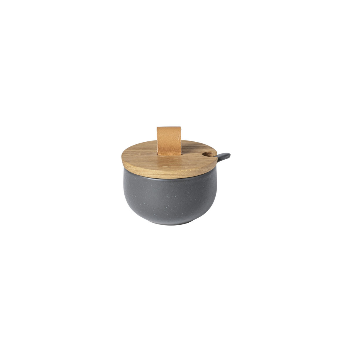 Costa Nova Zuckergefäß mit Holzdeckel Pacifica 150 ml, 150x9.2x5.7 cm (LxØxH); grau; 4 Stück / Pack
