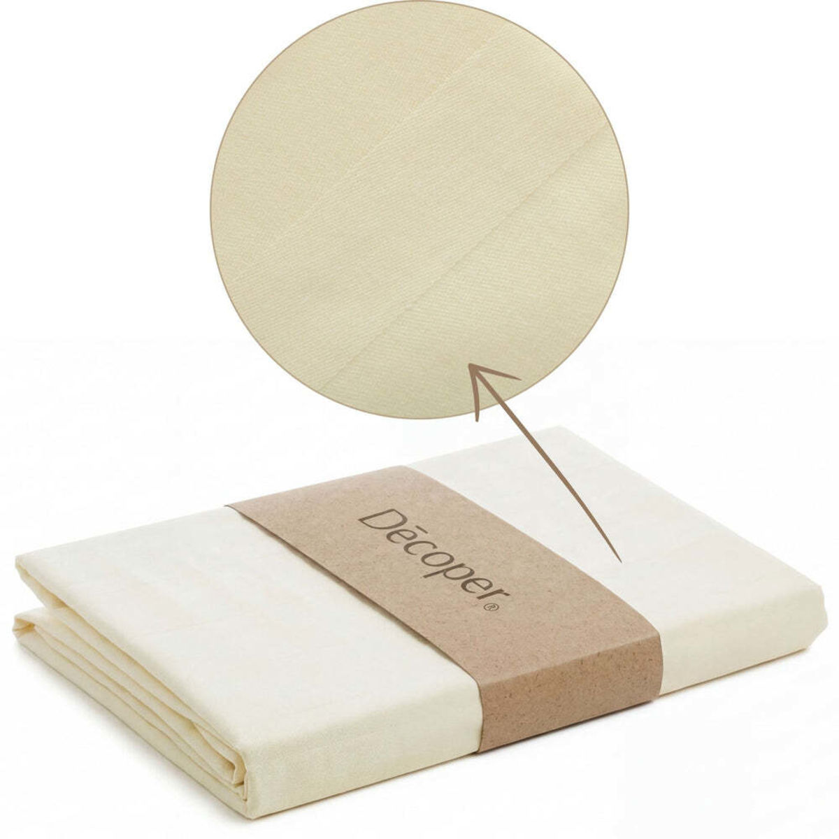 Decoper Streifsatin Bettwäsche Set; 135x200 cm (BxL), 60x80 cm (LxB); gelb