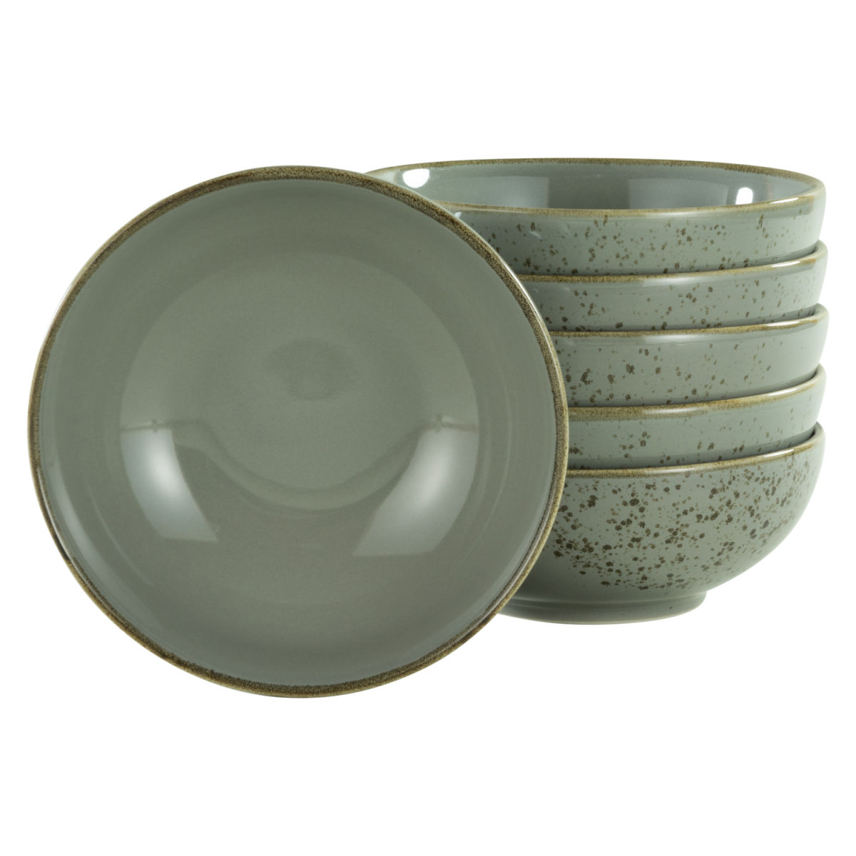 CreaTable Nature Collection - Schale 6-tlg 400 ml, 16.5x6 cm (ØxH); steingrau; rund; 6 Stück / Pack