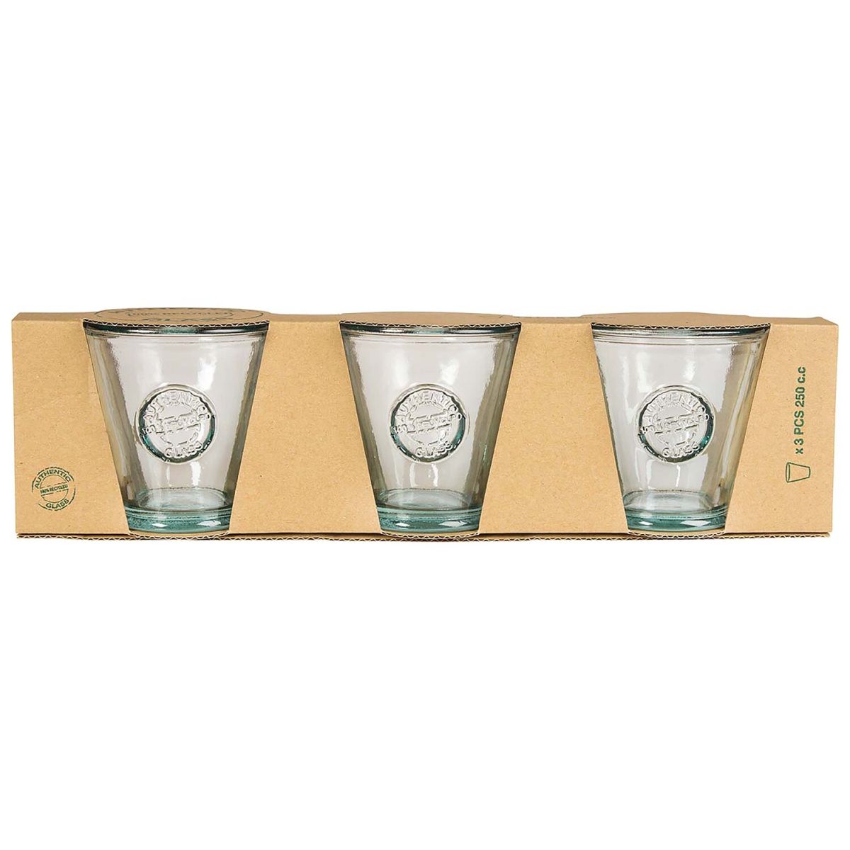 Vidrios Trinkglas 'Authentic'; 0.25 ml, 9x9.5 cm (ØxH); transparent; 3 Stück / Pack