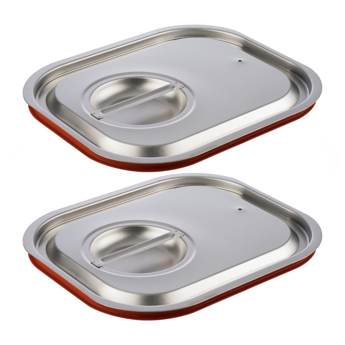 APS GN 1/2 Transport-Steck-Deckel, Edlestahl mit Silikondichtung; GN 1/2, 32.5x26.5 cm (LxB); silber; 2 Stück / Pack