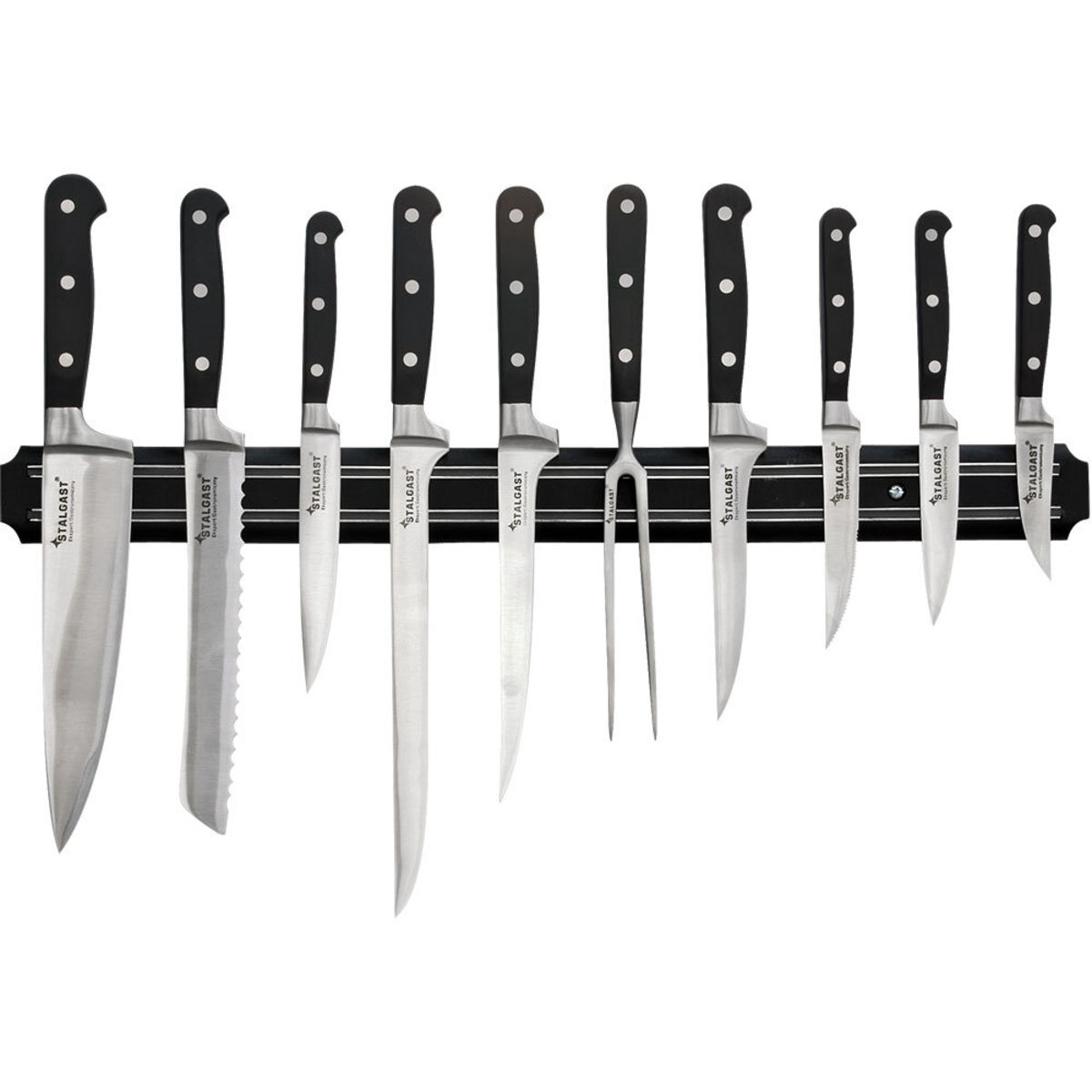 Portacoltelli magnetico, lunghezza 33 cm Stalgast; 33 cm (L); nero/argento