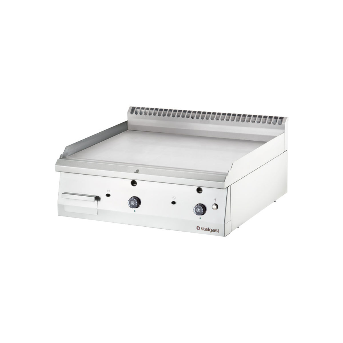 Stalgast Edelstahl Gas-Griddleplatte als Tischgerät, glatte Grillfläche, Serie 700 ND; 80x70x25 cm (BxTxH); silber