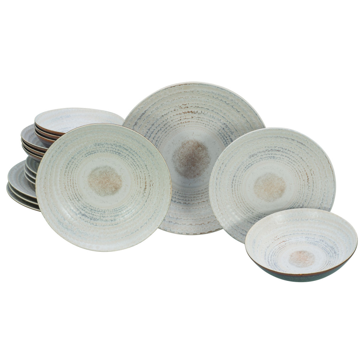 CreaTable Neapel - Tellerset 16-tlg; altweiß