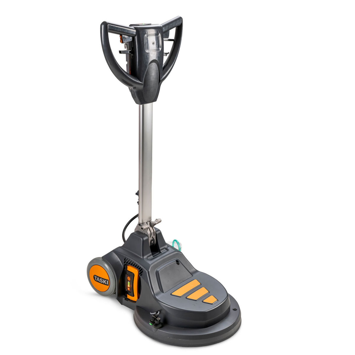 Diversey TASKI ERGODISC FLEXX 43 Starterkit , batteriebetriebene Einscheibenmaschine mit drei Geschwindigkeiten orange/grau