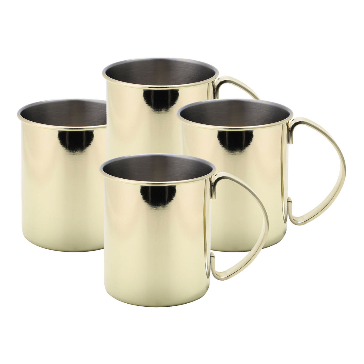ECHTWERK Kupferbecher Edelstahl 1000 ml, 12x12 cm (ØxH); gold; 4 Stück / Pack