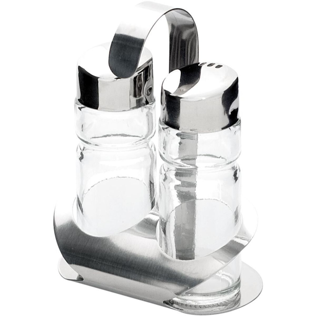 Stalgast Menage 2-teilig, Salz/Pfeffer 8.5x11.5x6 cm (BxHxT); silber/transparent