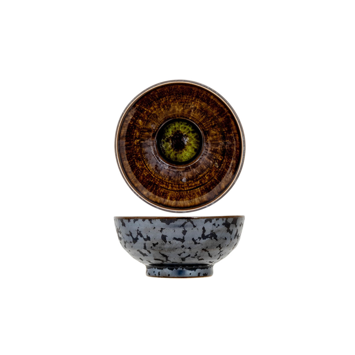 Cosy & Trendy Elements Mineral Mini Aperoschälchen 100 ml, 8x3.8 cm (ØxH); grün/anthrazit; 12 Stück / Pack
