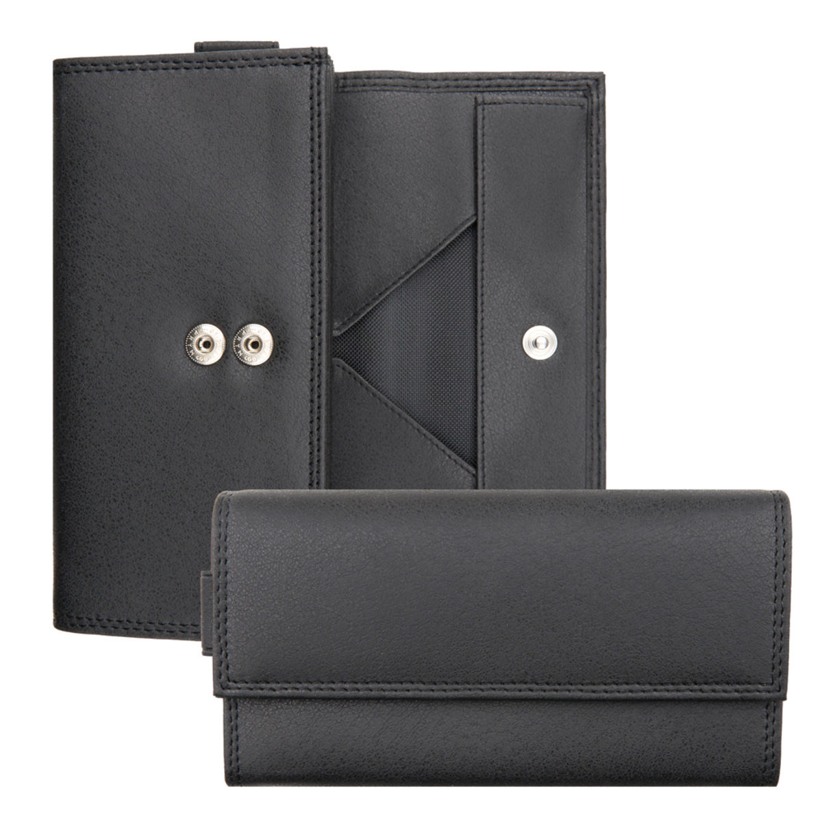 Ferducci Kellnerbörse mit Druckknopf 17.9x10 cm (LxB); schwarz