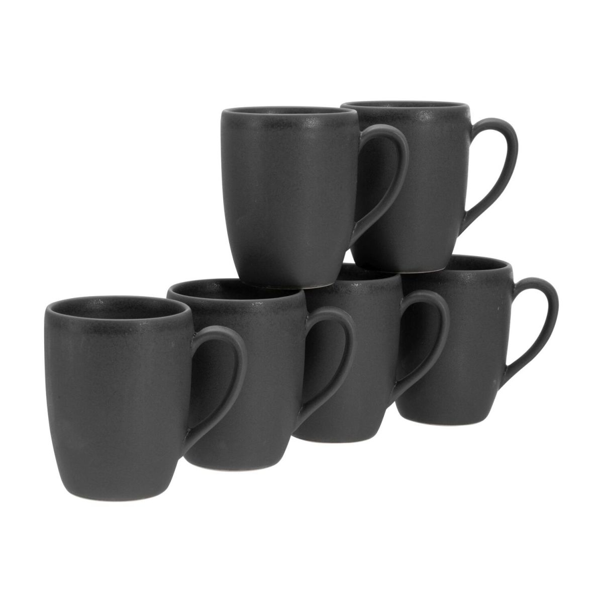 CreaTable Soft Touch black matt - Kaffeebecher 6-tlg. 300 ml, 8x8x10 cm (LxBxH); schwarz; 6 Stück / Pack