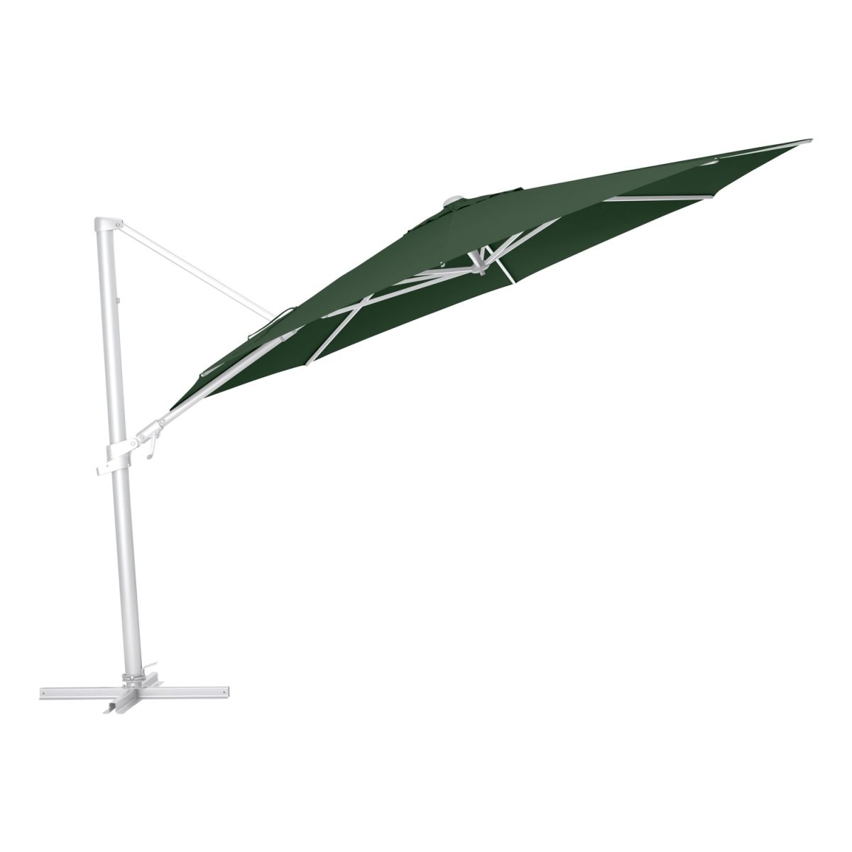 KETTLER Schirm UPF 50+ EASY FLEX , mit PU-Beschichtung 350x350x350x260 cm (LxBxØxH); grün; Gestell silber; rund; 3 Stück / Pack