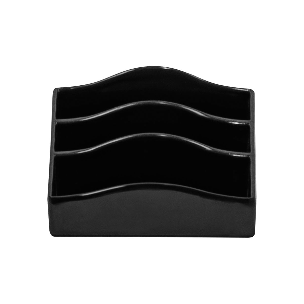 Portabustine da tè Ascot in melamina CORBY; 9.5x4x12 cm (LxHxP); nero; 5 pz. / Pacco