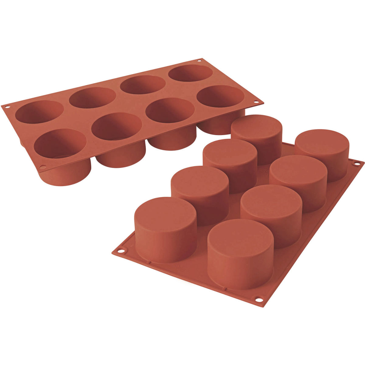 Schneider Silikonbackform Zylinder Medium 123 ml, 30x17.5x6.3x4 cm (LxBxØxH); rot