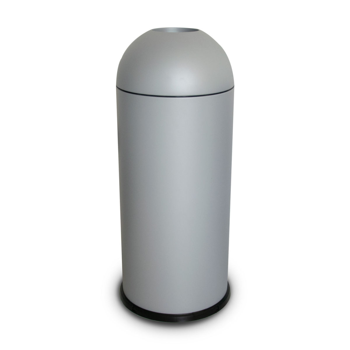 STIL CASA Stil Casa Abfallbehälter für den Innenbereich, Stahl lackiert, Beutelhaltering, Metallboden 70 l, 35x35x35x88 cm (LxBxØxH); grau