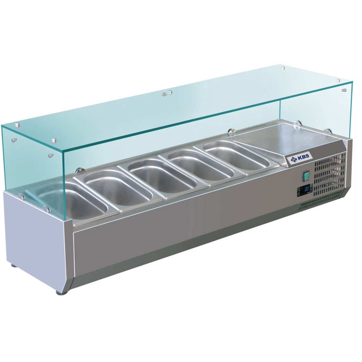 KBS KBS Kühlaufsatz RX1400 (Glas) 140x43.5x39.5 cm (BxHxT); silber