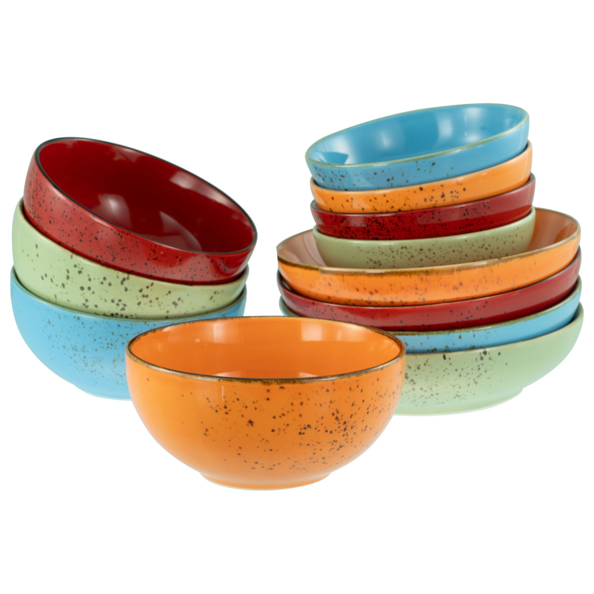 Collezione Natura - Set di ciotole 12 pezzi CreaTable; multicolore