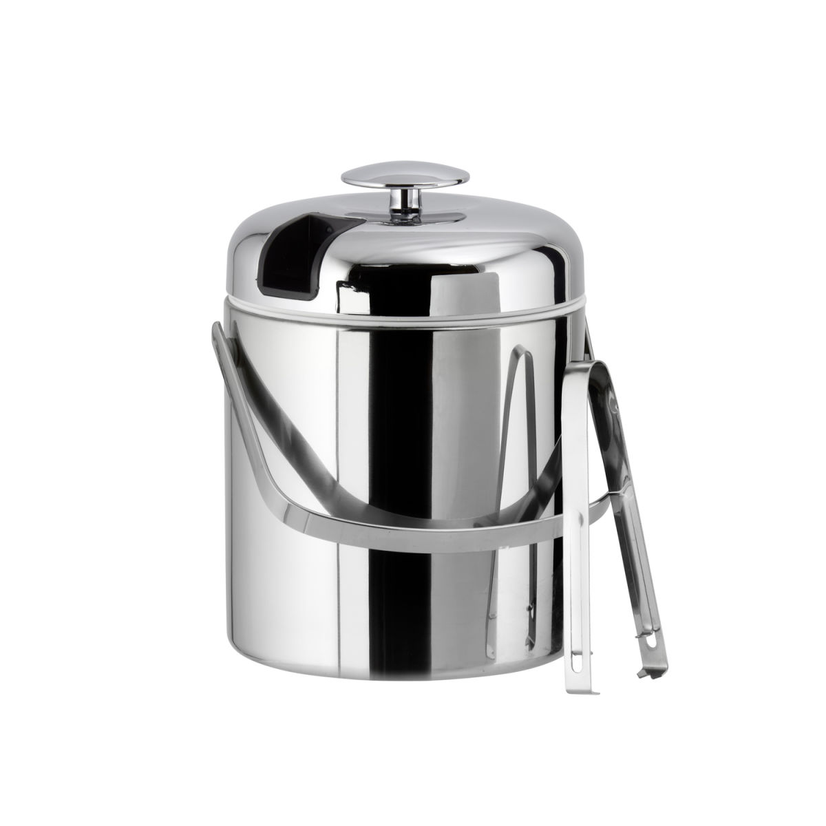 APS Ishink med tång; 1.3 l, 22x14 cm (HxØ); Silverfärg